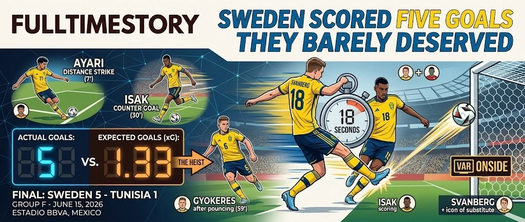 Sweden Scored Five Goals They Barely Deserved