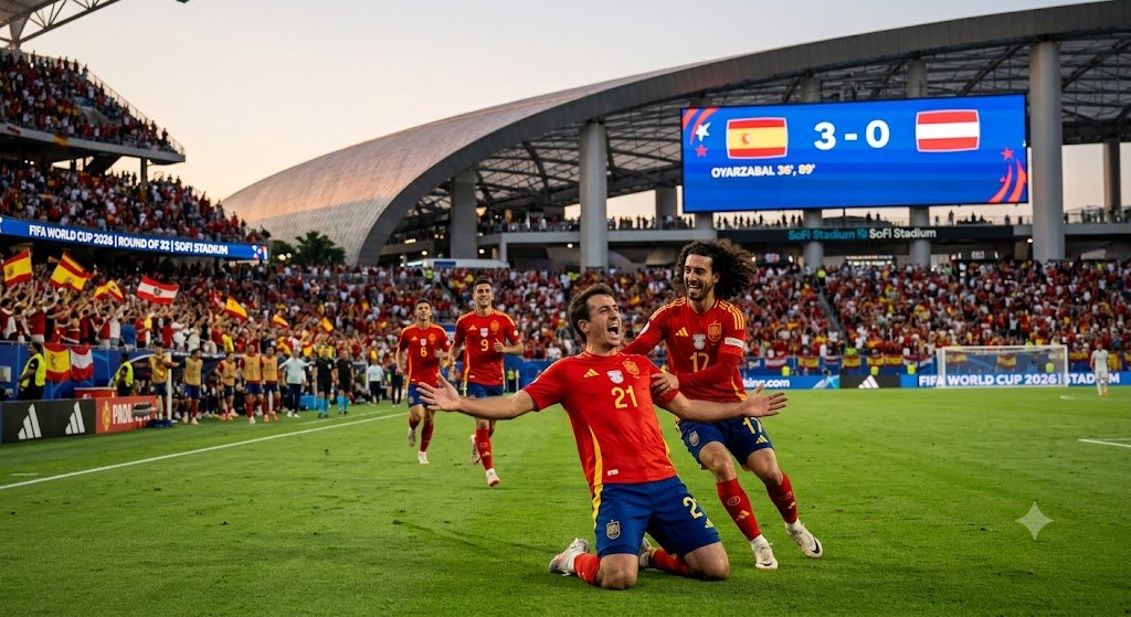 Spain vs Austria 2026 Oyarzabal Brace Sends Spain Through